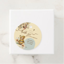 Etiquetas Para Lembrancinhas Pequenos Obrigados de Chá de fraldas do Urso estão