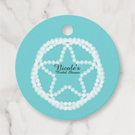 Etiquetas Para Lembrancinhas Pérola Estrela Branca Turquesa Casamento Chá de No