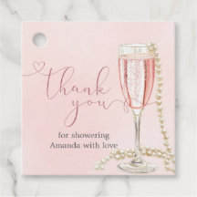 Pérolas e Chá de panela rosa de Prosecco