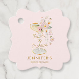 Etiquetas Para Lembrancinhas Pérolas Elegantes e Rosa Prosecco