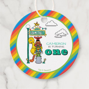 Etiquetas Para Lembrancinhas Personagens da Rua Sésamo & Placa de Aniversário