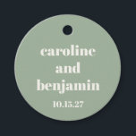 Etiquetas Para Lembrancinhas Personalização de Casamento Moderno Chic Verde Bol<br><div class="desc">Marcas Personalizadas De Favor Do Casamento Do Bold Sage Green Chic</div>