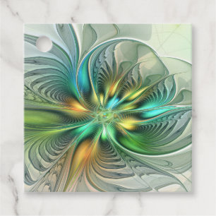 Etiquetas Para Lembrancinhas Personalização de Flor Abstrato moderna de fantasi
