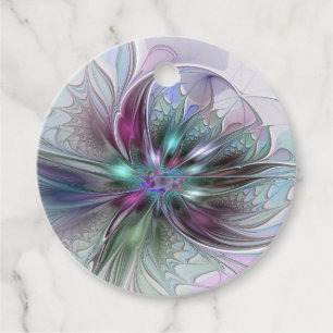 Etiquetas Para Lembrancinhas Personalização de Flor Moderna Abstrato de Fantasi