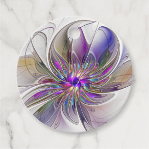 Etiquetas Para Lembrancinhas Personalizado de Flor Abstrato de Arte Enérgica e 