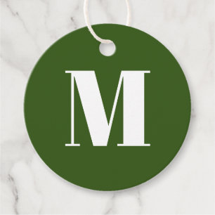 Etiquetas Para Lembrancinhas Personalizar presente branco verde inicial do mono