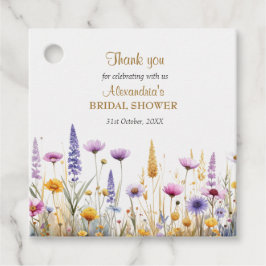 Etiquetas Para Lembrancinhas Personalize Flores Silvestres para Chá de Noiva