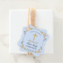 Etiquetas Para Lembrancinhas Pêssego Azul Elegante Floral 1 rua Sagrado Favor d