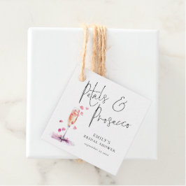 Etiquetas Para Lembrancinhas Pétalas e Prosecco Convite de Chá de Noiva com Let