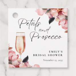 Etiquetas Para Lembrancinhas Pétalas e Prosecco Floral Chá de Noiva