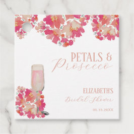 Etiquetas Para Lembrancinhas Pétalas & Prosecco Chuveiro de Noiva Floral Rosa