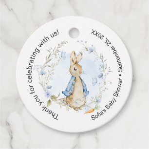 Etiquetas Para Lembrancinhas Peter Rabbit Whimsical em Azul