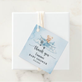 Etiquetas Para Lembrancinhas Piloto do Sky Adventure Cute Teddy Bear Obrigado