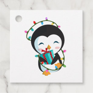 Etiquetas Para Lembrancinhas Pinguim de Natal bonito