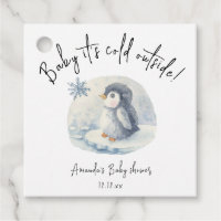 Pinguim giro do Ártico - bebê está frio lá fora