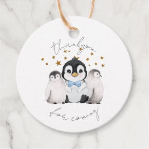 Etiquetas Para Lembrancinhas Pinguins Gelados Azul Obrigado