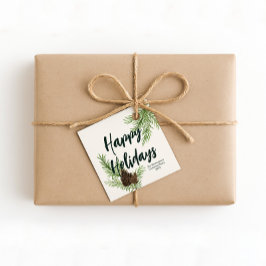 Etiquetas Para Lembrancinhas Pinheiro de Inverno Rústico Cone de Pinheiro Felic