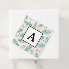 Etiquetas Para Lembrancinhas Pinheiro de Natal desenhado à mão Ramifica Verde V