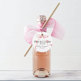 Etiquetas Para Lembrancinhas Pink Bow Pop And Cheer 