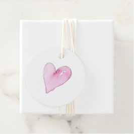 Etiquetas Para Lembrancinhas Pink Heart Pattern Watercolor Sweet Love Eterno
