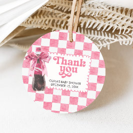 Etiquetas Para Lembrancinhas Pink She's Ready to Pop Baby Shower Favor Tags