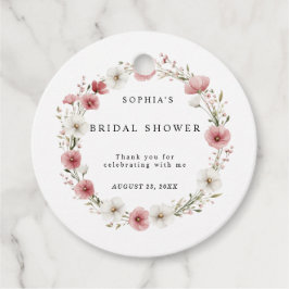 Etiquetas Para Lembrancinhas Pink Wild Flowers Bridal Shower