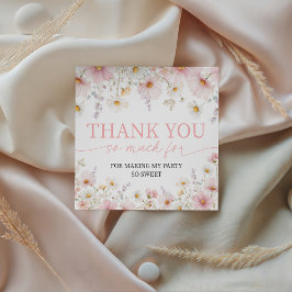 Etiquetas Para Lembrancinhas Pink Wildflower Birthday Favor Tags