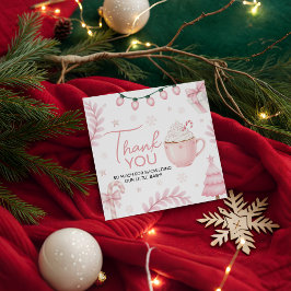 Etiquetas Para Lembrancinhas Pink Winter Baby Shower Favor Tag