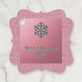 Etiquetas Para Lembrancinhas Pink Winter Setting Christmas Blessings