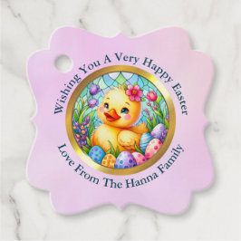 Etiquetas Para Lembrancinhas Pintinhos, flores e ovos coloridos de Páscoa