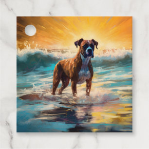 Etiquetas Para Lembrancinhas Pintura de surfe na praia do Boxer