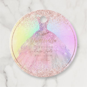 Etiquetas Para Lembrancinhas PixDezines Quinceanera Glitter Cotton Candy