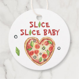Etiquetas Para Lembrancinhas pizza de bebê fatia - chá de fraldas de aquarela