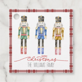 Etiquetas Para Lembrancinhas Plaid Nutcracker Holiday Square Gift Tags