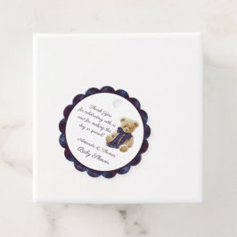 Etiquetas Para Lembrancinhas Plaid Tartan Burgundy Blue Baby Shower Thank You