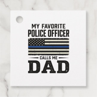 Etiquetas Para Lembrancinhas Police Officer Dad Vintage Flag Shirt Design_1