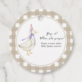 Etiquetas Para Lembrancinhas Pop de Chá de fraldas de Ganso do bobo! Quando ela