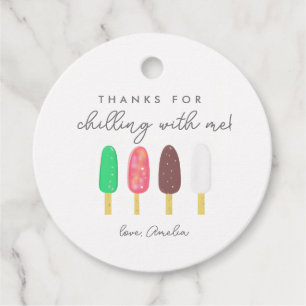 Etiquetas Para Lembrancinhas Pop de gelo bonitos Aniversário Obrigado presente