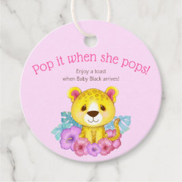 Etiquetas Para Lembrancinhas Pop De Leopardo Floral Quando Pop