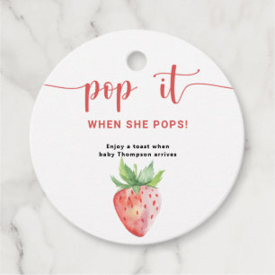 Etiquetas Para Lembrancinhas Pop de morango quando ela pop
