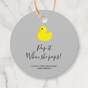 Etiquetas Para Lembrancinhas Pop de Pato Amarelo quando pop
