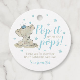 Etiquetas Para Lembrancinhas Pop elefante quando ela Pop o Favor marca o Menino
