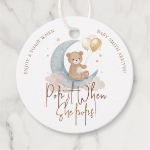 Etiquetas Para Lembrancinhas Pop It When She Pops Teddy Bear Baby Shower