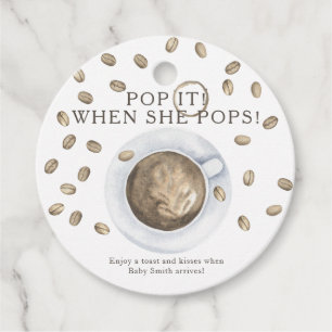 Etiquetas Para Lembrancinhas Pop quando ela pop! Chá de fraldas de café