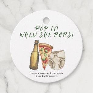 Etiquetas Para Lembrancinhas Pop quando ela pop! Chá de fraldas de pizza e cerv
