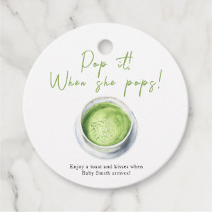 Etiquetas Para Lembrancinhas Pop quando ela pop! Chá de fraldas Matcha Latte