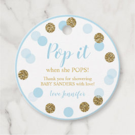 Etiquetas Para Lembrancinhas Pop quando ela Pop o Favor rotula o Baby Boy Blue