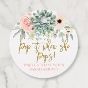 Etiquetas Para Lembrancinhas Pop quando ela Pop suculentas de aquarela