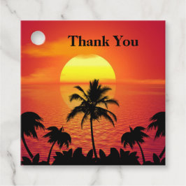 Etiquetas Para Lembrancinhas Pôr do sol tropical