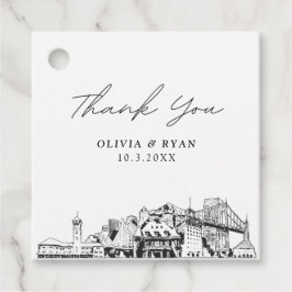Etiquetas Para Lembrancinhas Portland Sketch Wedding Favor Tag
